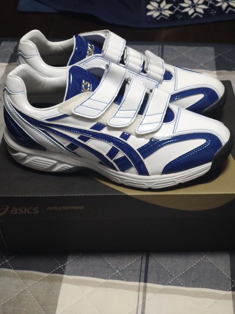 asics ゴールドステージ トレーニングシューズ ホワイト/ブルー