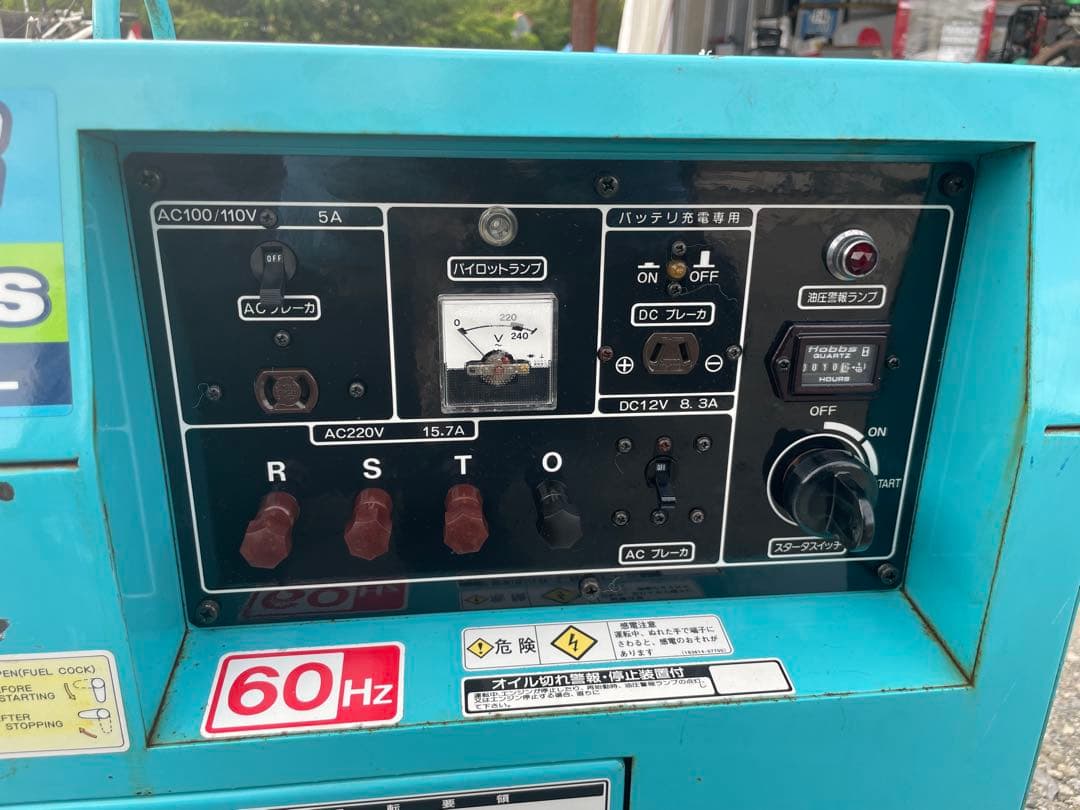 ヤンマー　ディーゼル　200V 発電機　実働10H YDG600TS-6E