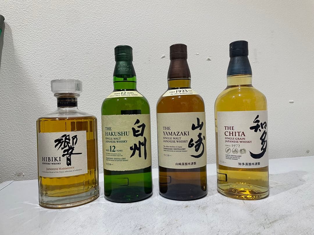 サントリーウイスキーセット (響、白州12年、山崎、知多)