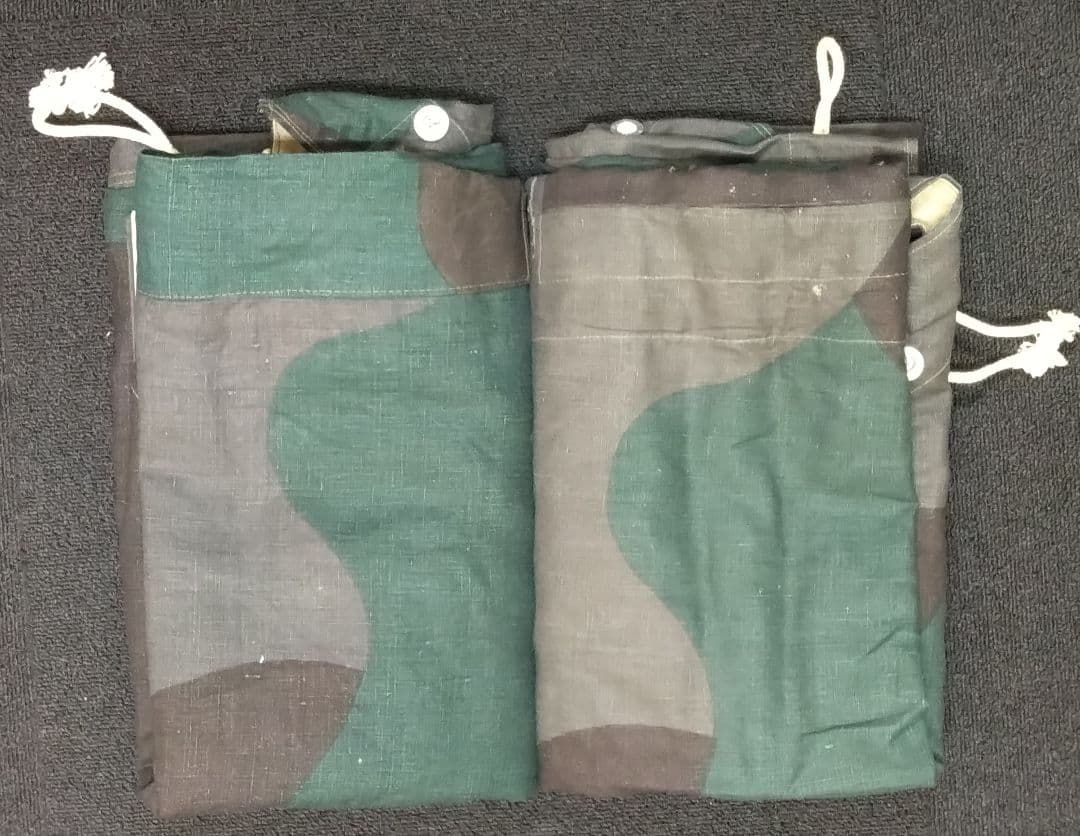 デッドストック スウェーデン軍 軍幕 2枚 テントポンチョ リネン