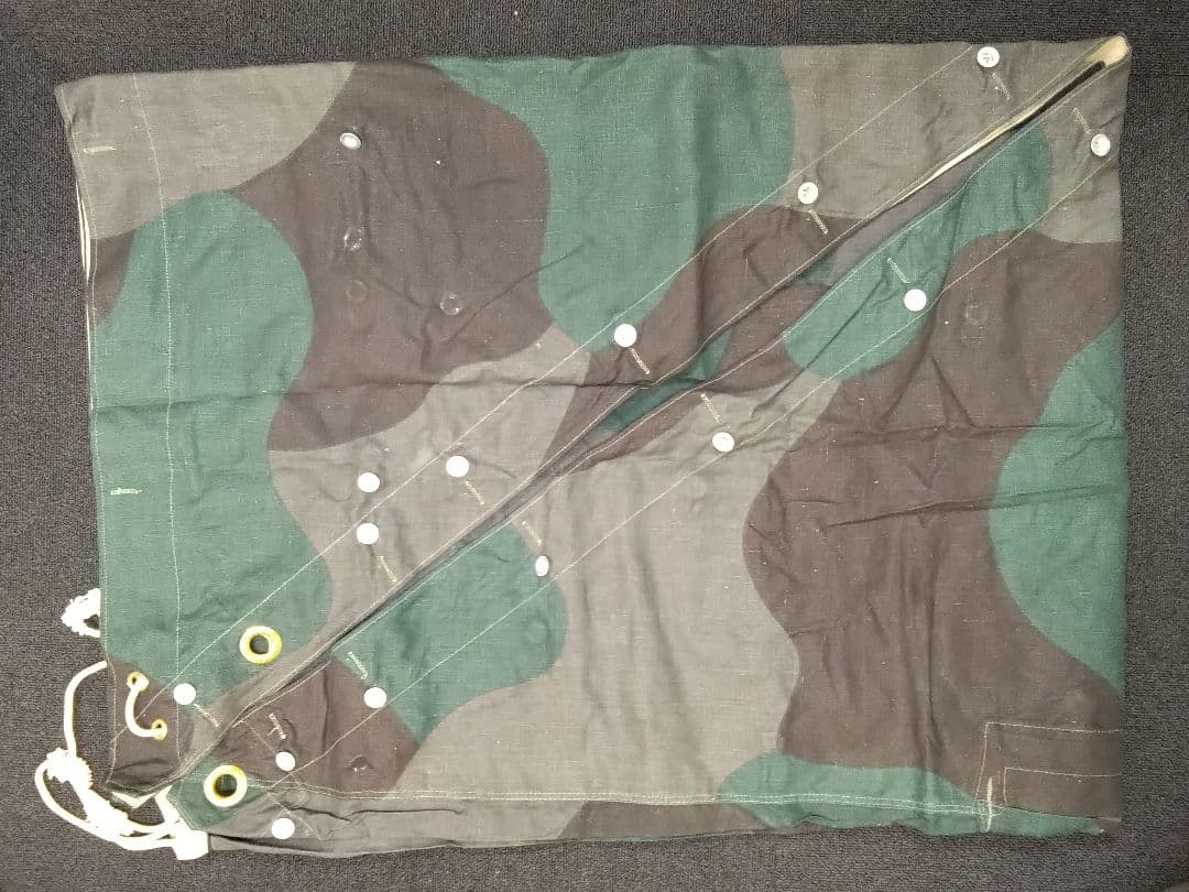 デッドストック スウェーデン軍 軍幕 2枚 テントポンチョ リネン