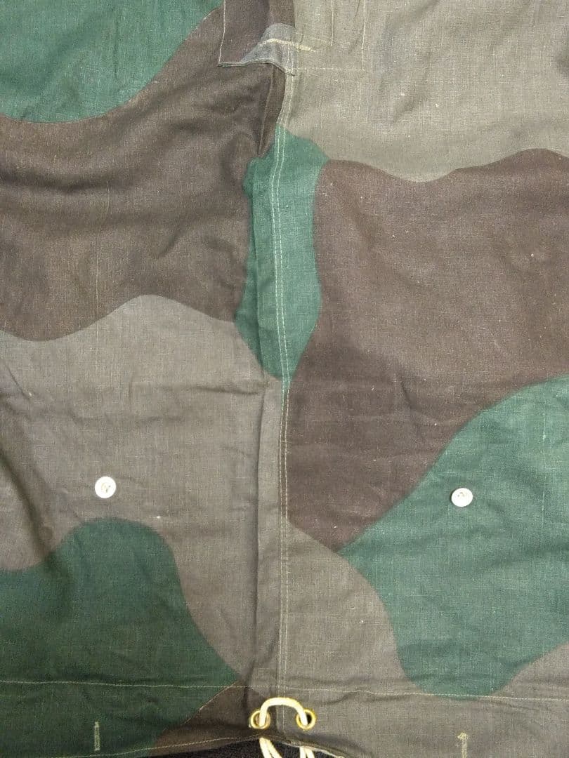 デッドストック スウェーデン軍 軍幕 2枚 テントポンチョ リネン