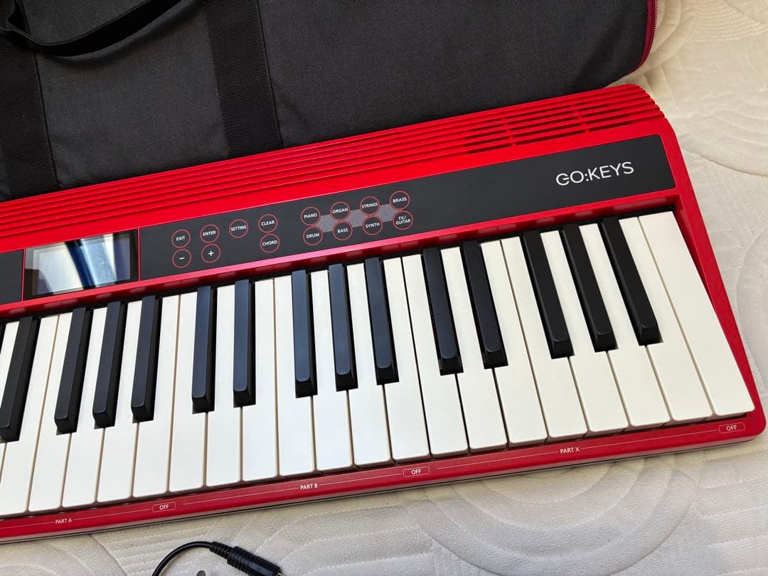 【状態○】Roland 電子ピアノ GO:KEYS 61鍵 レッド