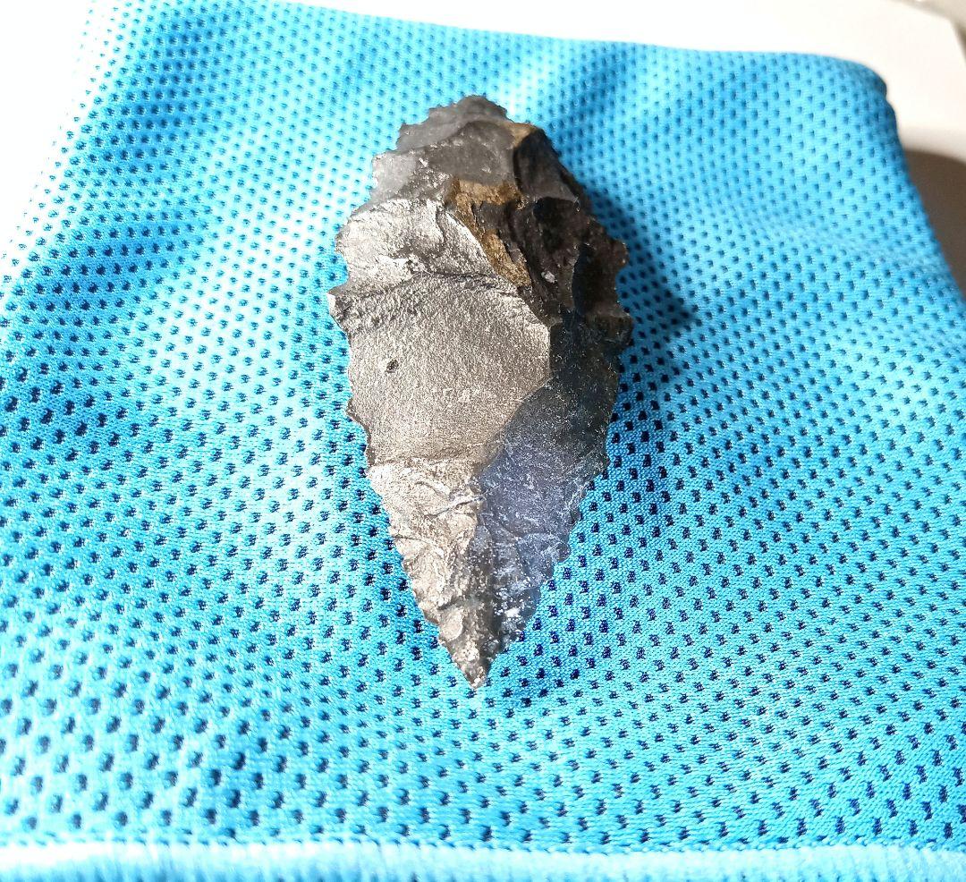 尖頭器 サヌカイト 石器 395 原始時代模写