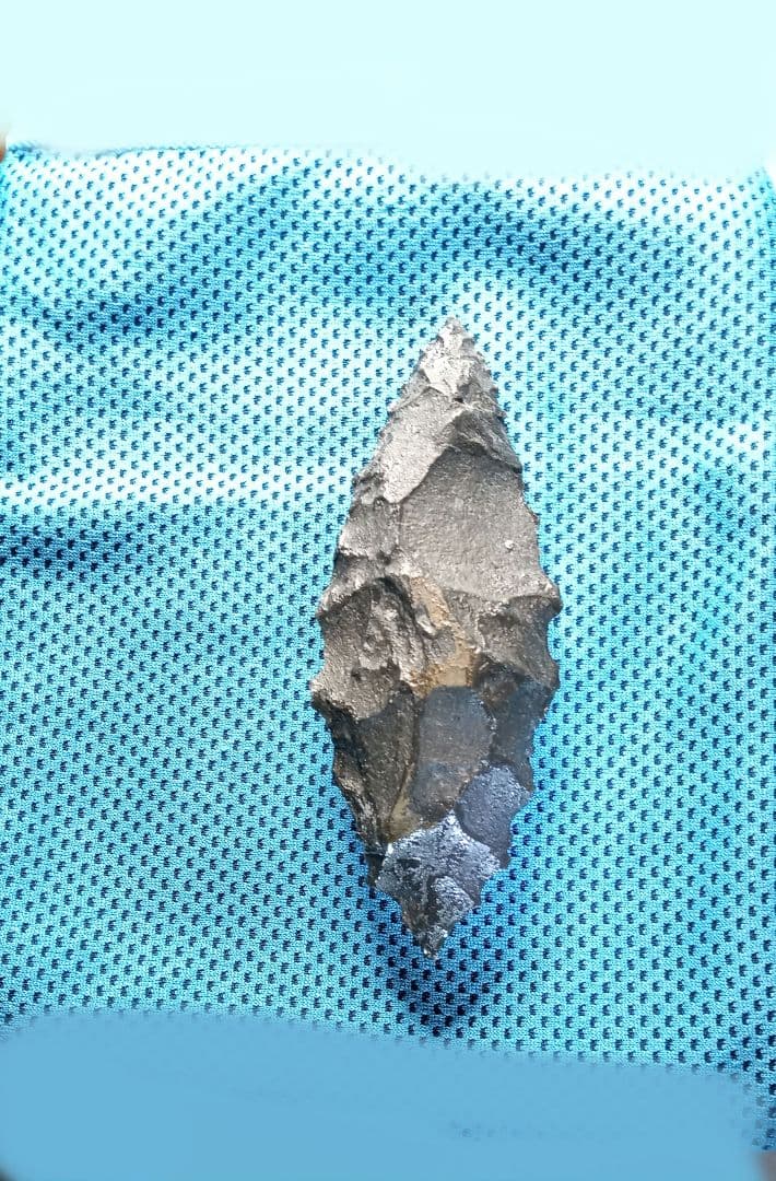 尖頭器 サヌカイト 石器 395 原始時代模写