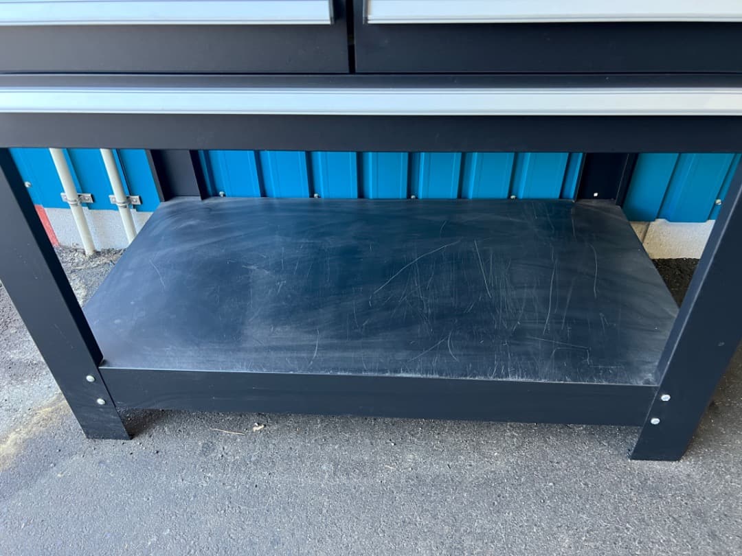 【引き取り希望】 KIKAIYA ワークテーブル バックボード付 作業台