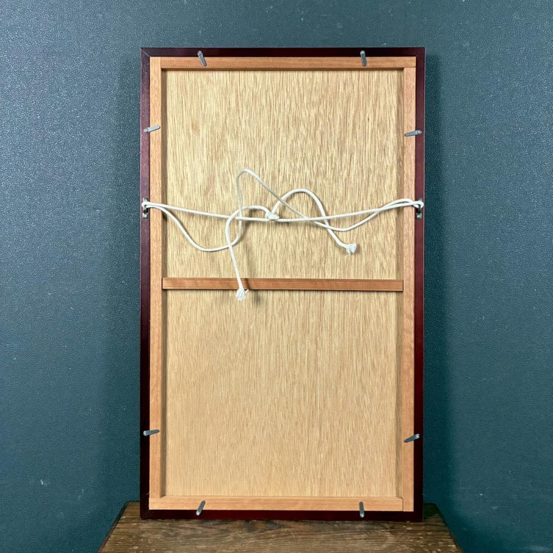 宮本秋風「夏の月」木版画 直筆サイン・印章・エンボス印有 人気木版画家 風景画