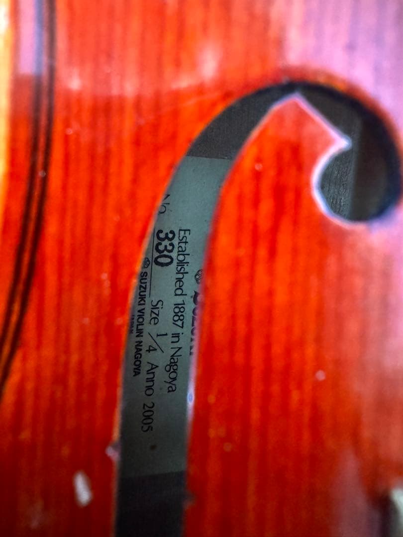 Suzuki violin No.330 1/4 Anno2005年
