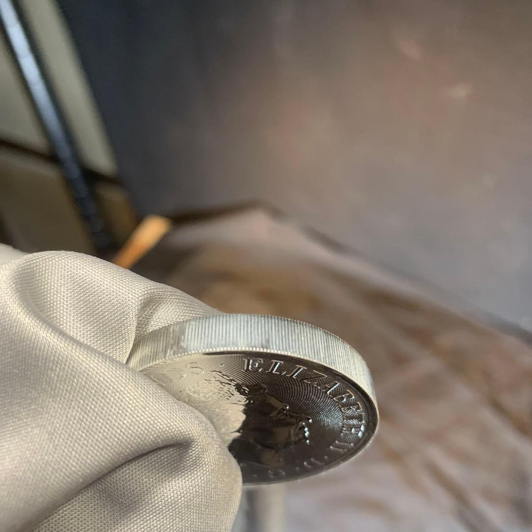 D4 純銀貨 2オンス クイーンズビースト　2020 ホワイトライオン