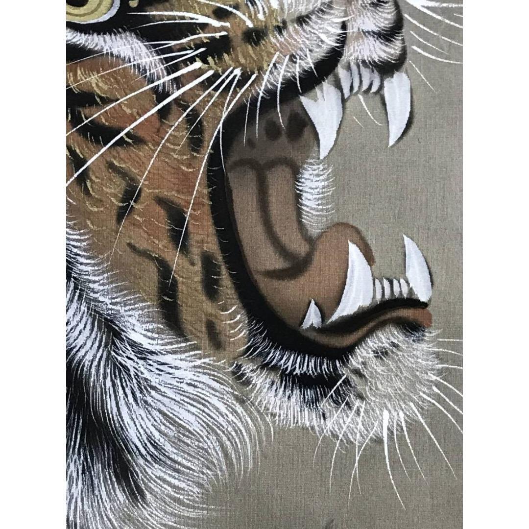 真作/陽石/猛虎図/トラ図/花鳥図/大幅/掛軸/名家伝来/AK-243