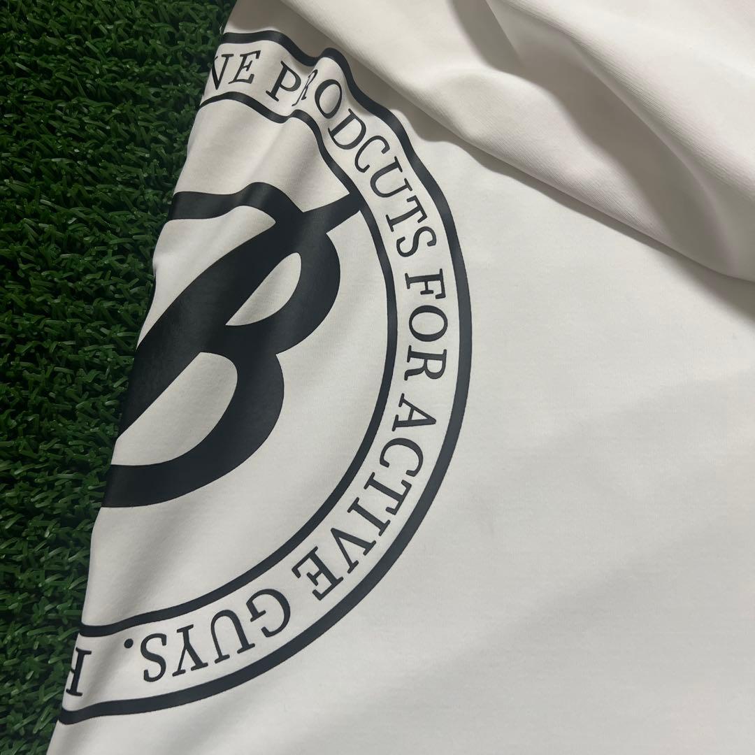 Bandel サイドロゴ付きモックネックシャツ XL ホワイト