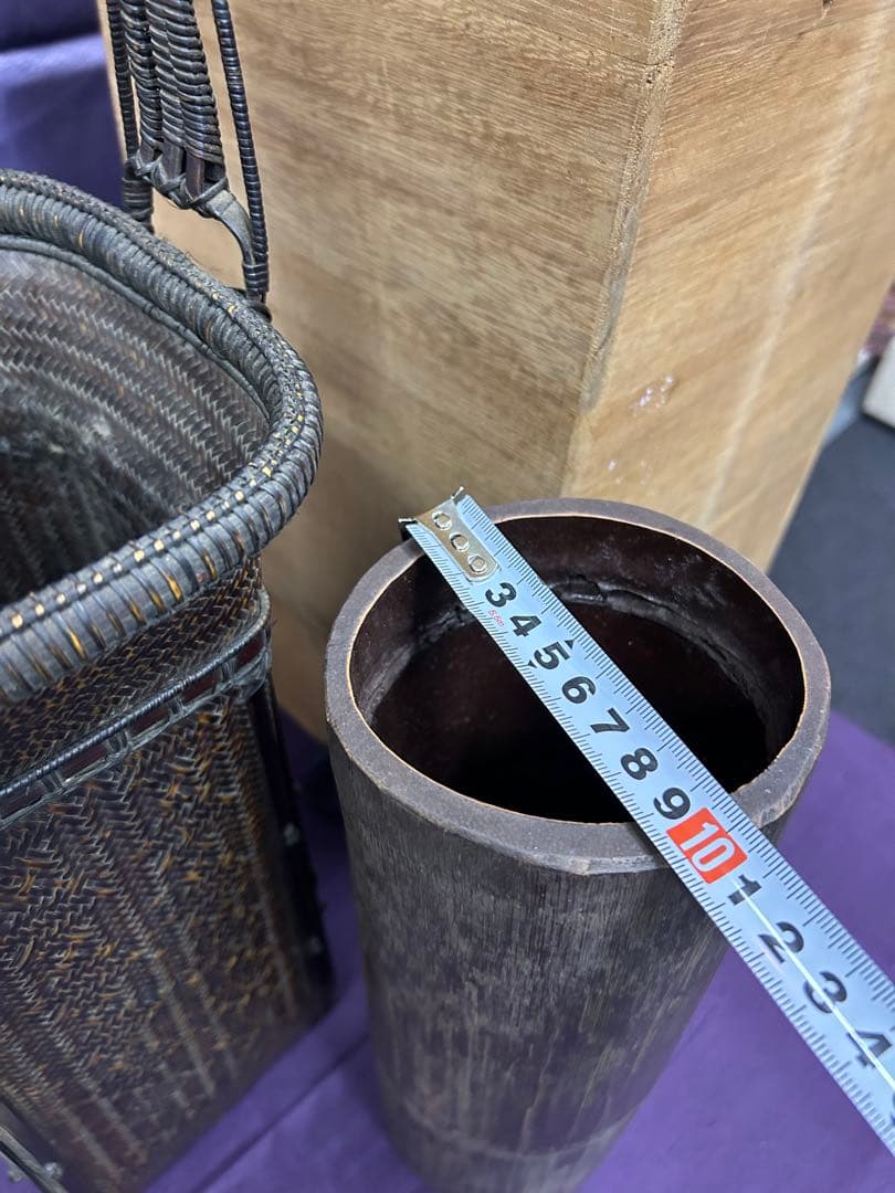 2代目田辺竹雲斎作　堺市の竹工芸品　花籠