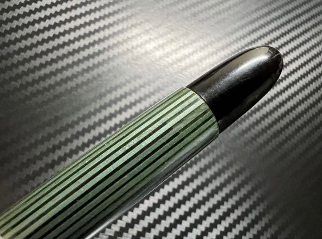 美品 ペリカン 140 万年筆 緑縞 F