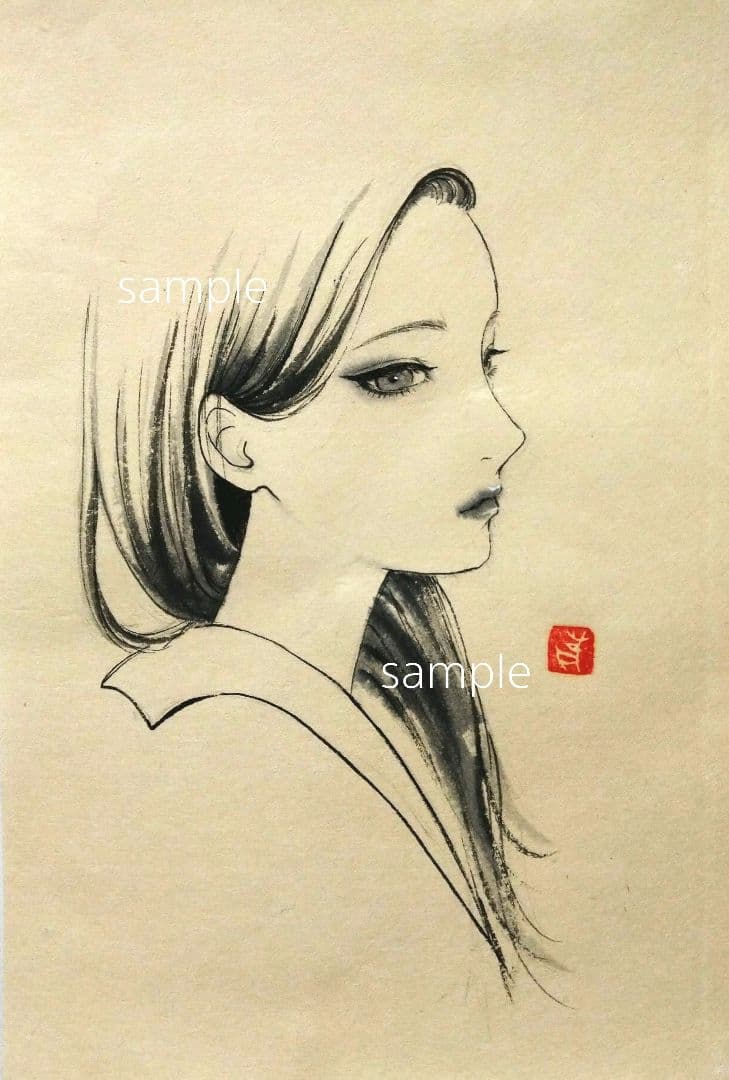 専用　肉筆原画　絵画　水墨画　美人画　和装　墨絵 日本画