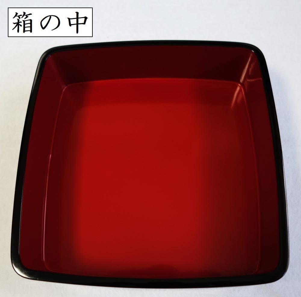 未使用 輪島塗 椿に扇 三段重箱