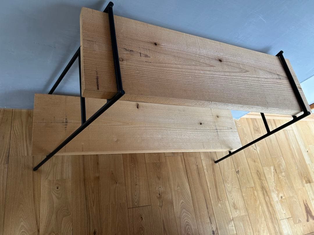 アイアン カスタムラダーラック　キャンプキッチンテーブル　2セット　オーダー品