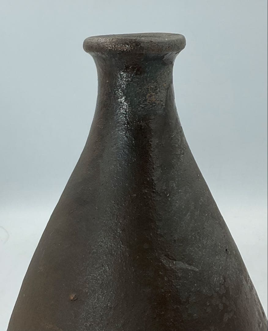 【１０】◆江戸時代初期　古備前焼舟徳利　桐保存箱◆