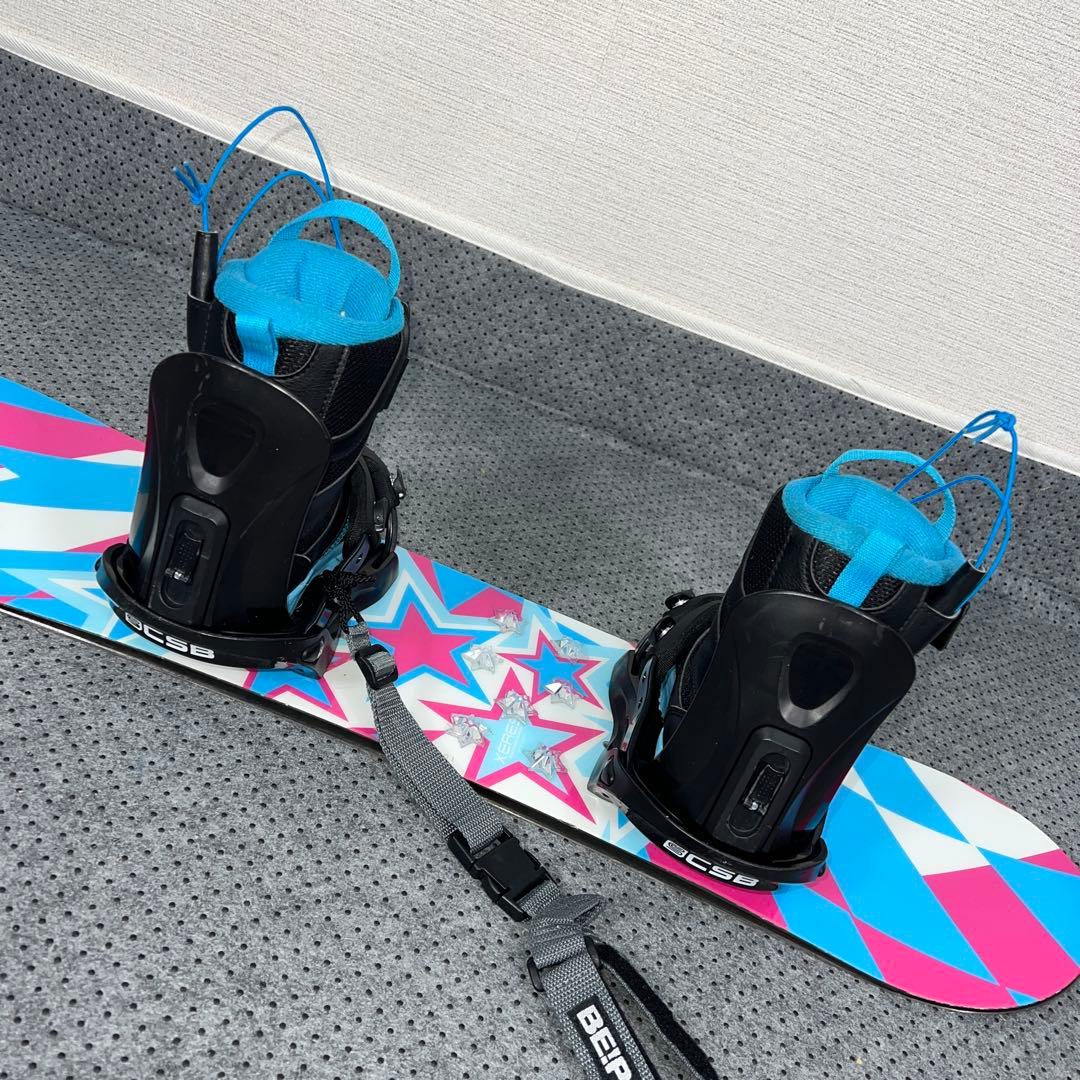 数回使用 キッズスノーボード 88cm XERES×バイン×レースブーツ