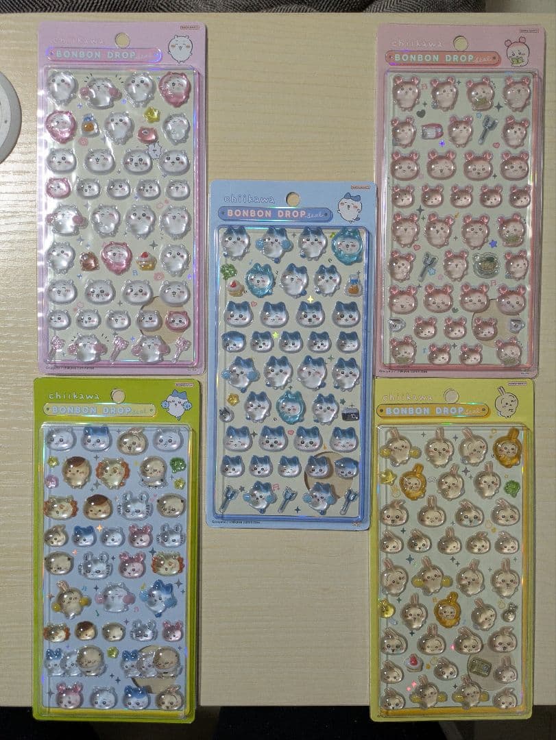 ちいかわ　ボンボンドロップシール　5枚セット