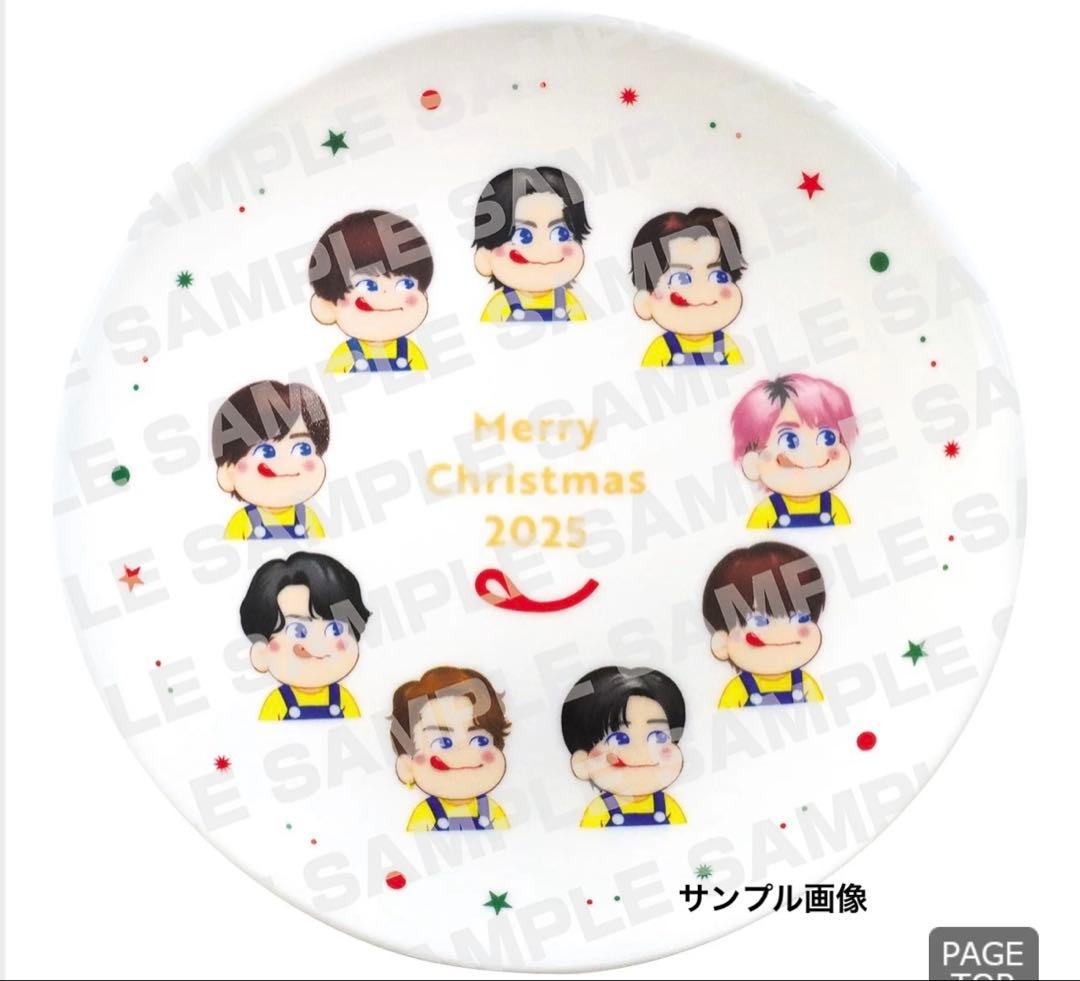 不二家　 Man 2025 オリジナルクリスマスプレート　皿　フライヤー