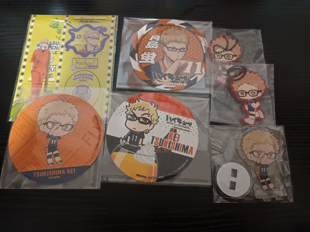 ハイキュー!!月島蛍グッズセット 極楽湯・フィギュア・アクスタ・缶バ