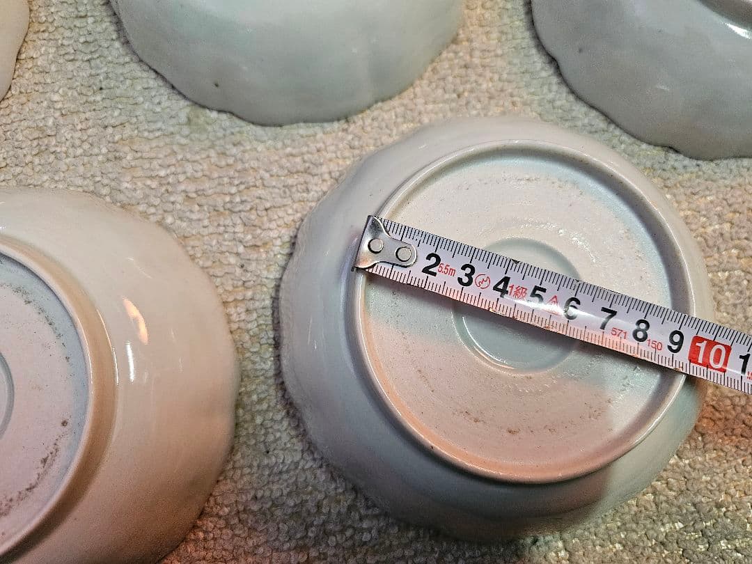 古伊万里 上手 江戸後期 藍柿右衛門様式 輪花なます皿 5客セット