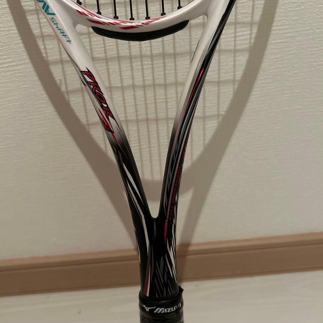 【極美品】ミズノ　スカッドPRO-R 0U 黒/白/赤　ソフトテニスラケット