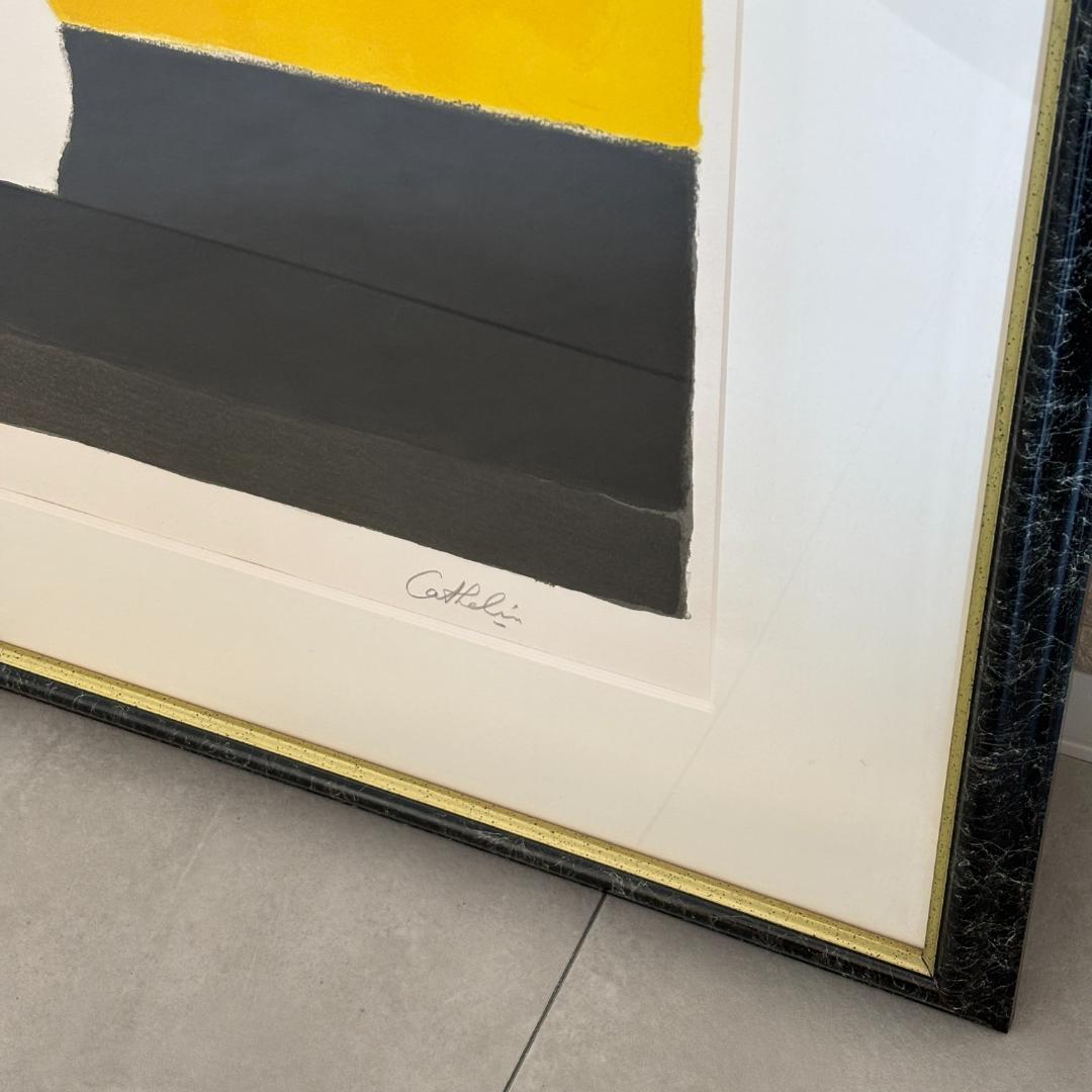 真作リトグラフ　ベルナール・カトラン　ヴィクトリアの花瓶のある静物