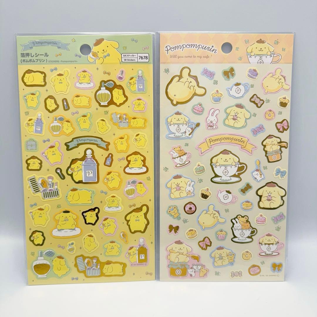 サンリオ　ぷくっとシール　フレークシール　箔押しシール　53種　シールまとめ売り