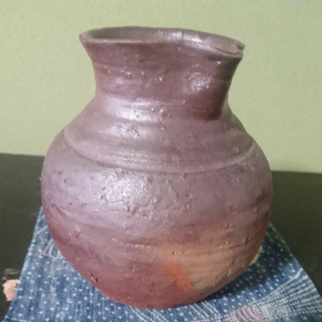 値下げ❗備前焼、難波章氏、雀口小壺