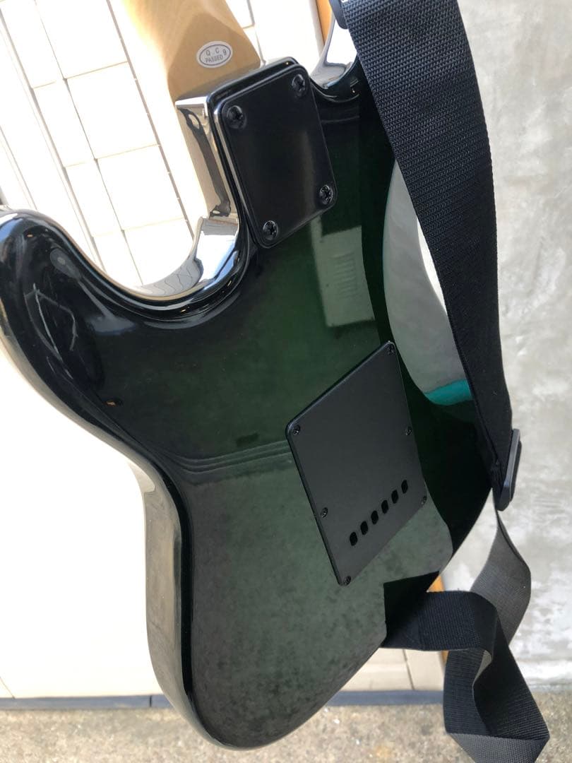 SELDER エレキギター グラデーションブラック/グリーン