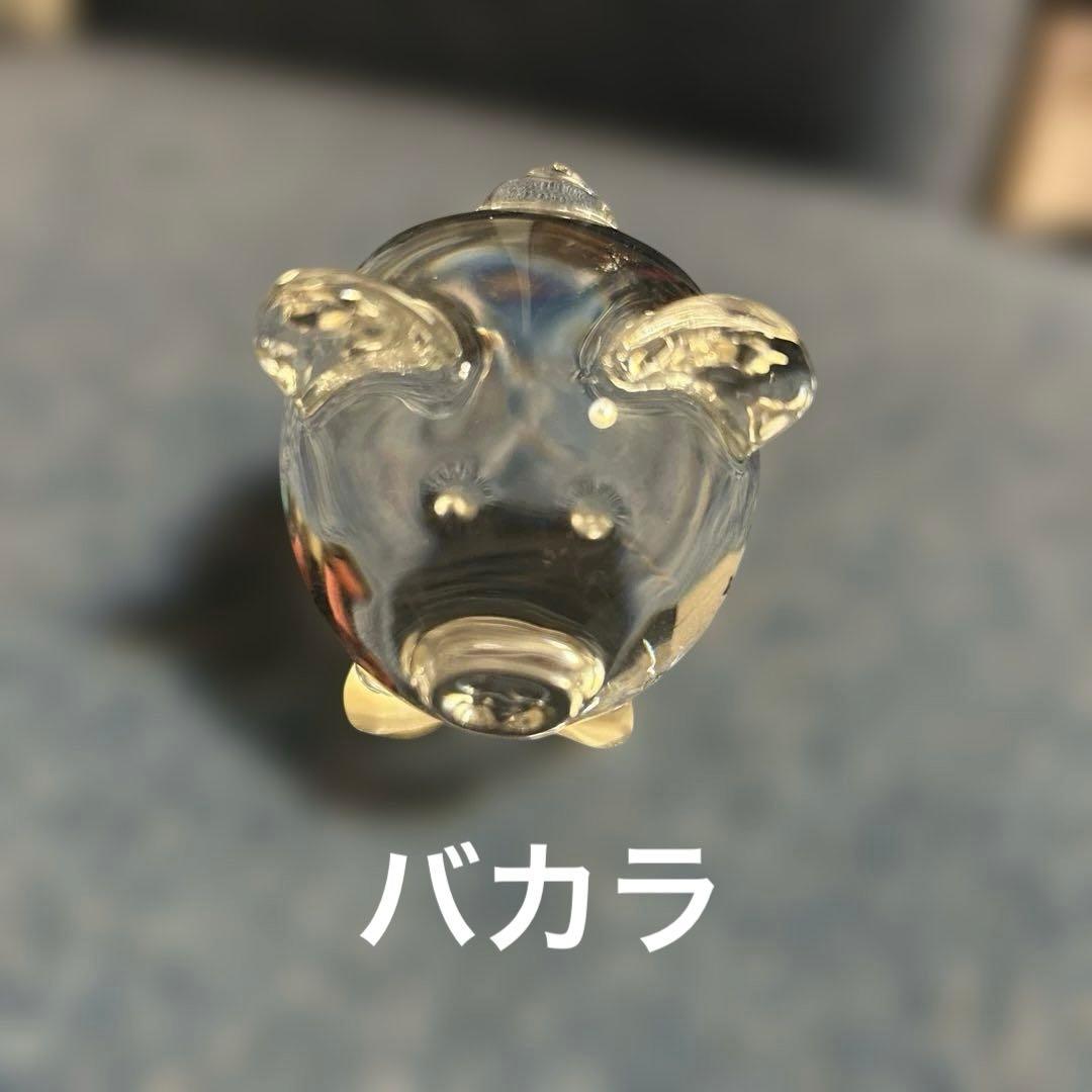 美品　希少　Baccarat クリスタル豚の置物　廃盤モデル　箱無し
