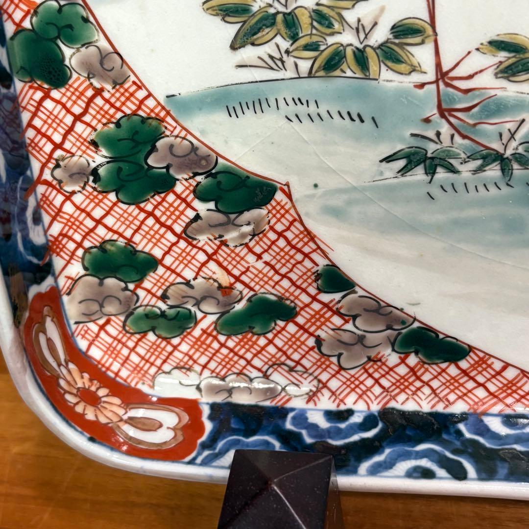江戸時代　古伊万里　鍋島　赤絵　皿