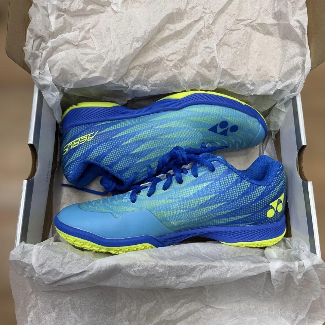 YONEX AERUS バドミントンシューズ ブルー24.5cm