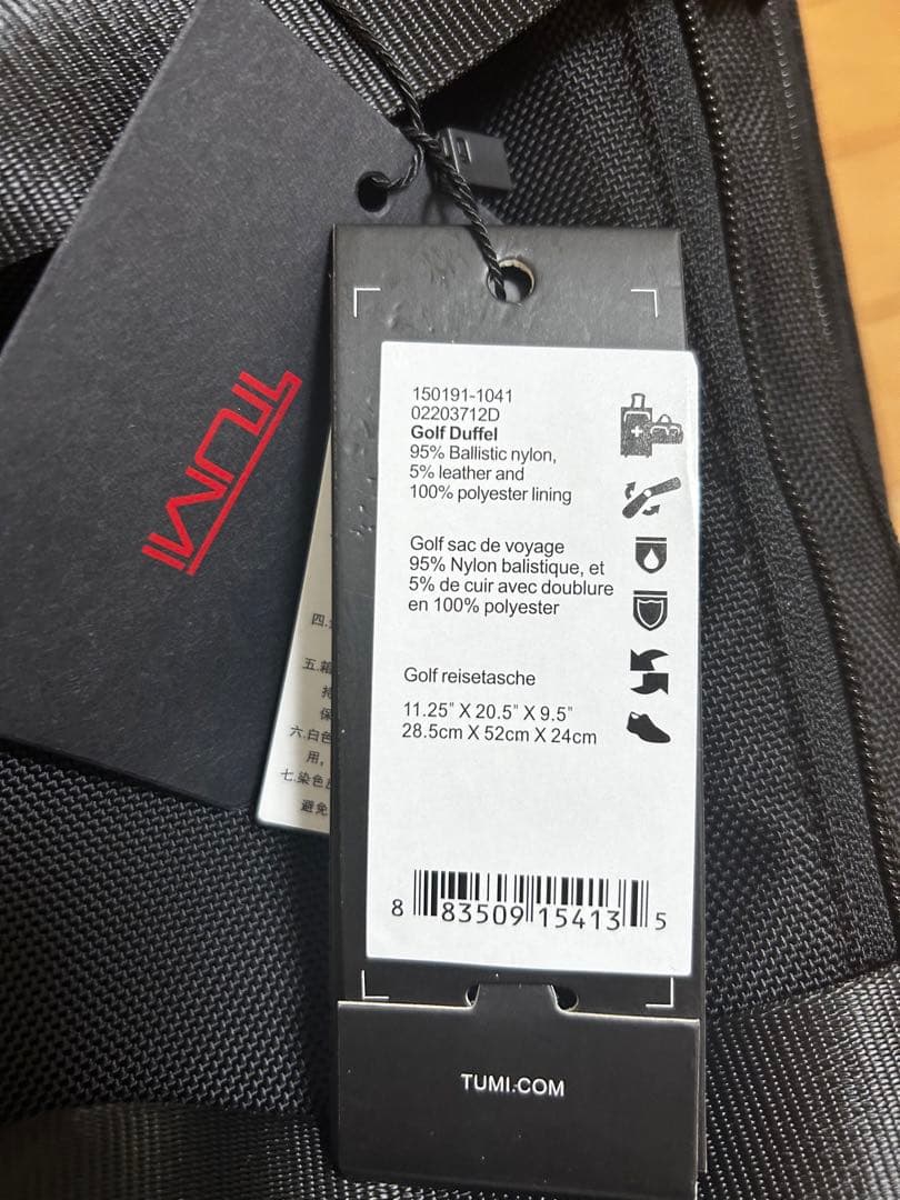 TUMI ゴルフ用ダッフルバッグ ブラック