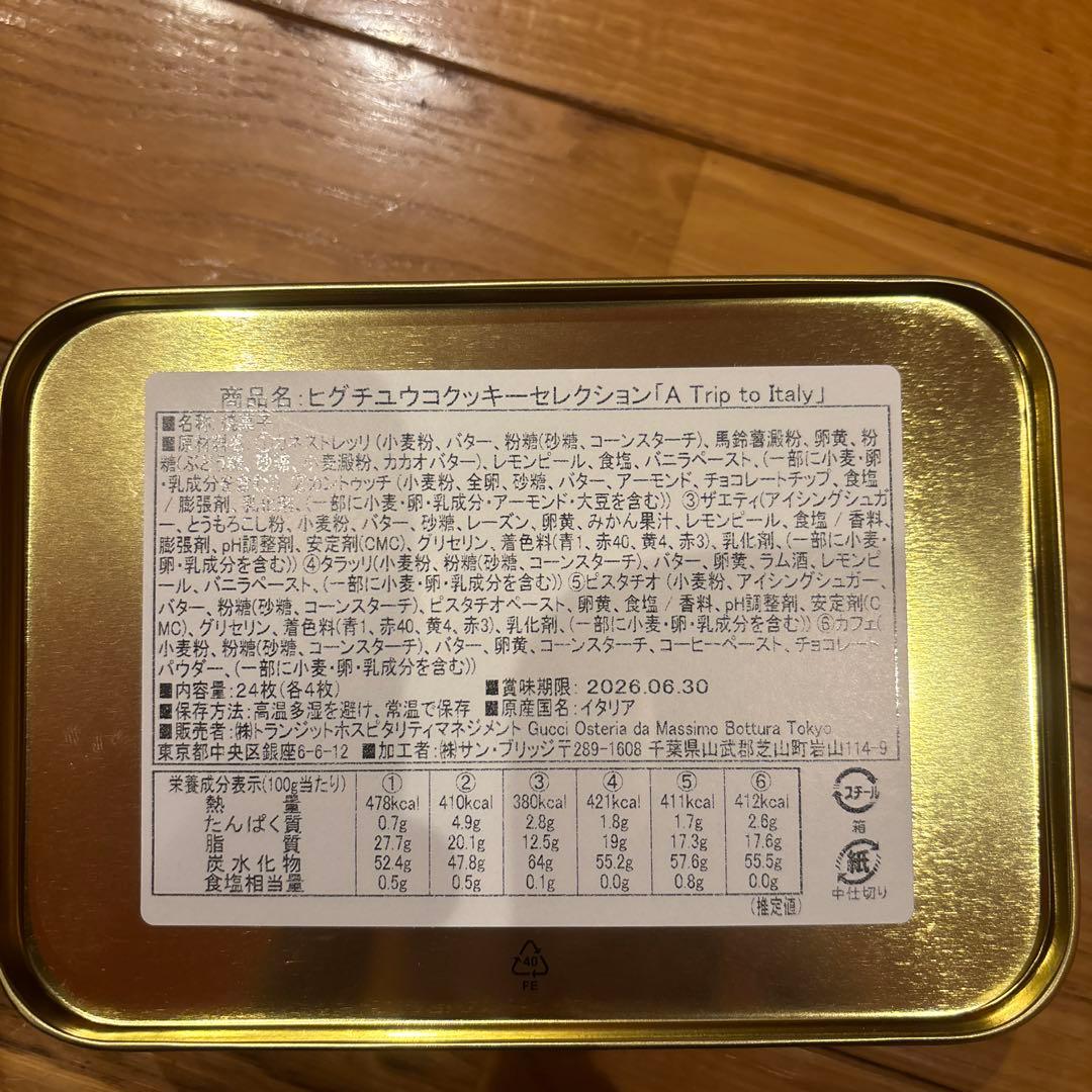 GUCCI ビスケット缶 A Trip to Italy