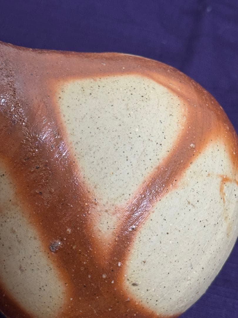 備前焼　金重道明　備前緋襷一輪花入