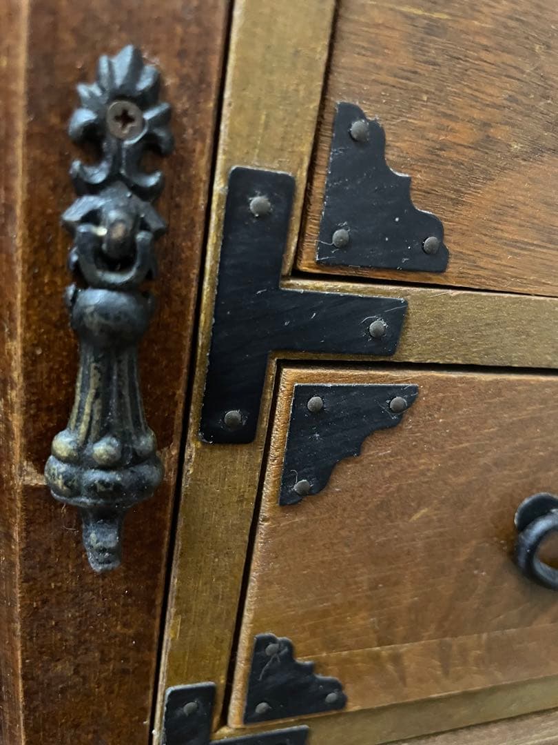 ミニ箪笥　タンス　昭和レトロアンティーク　ビンテージ　古道具　木製　小物入れ