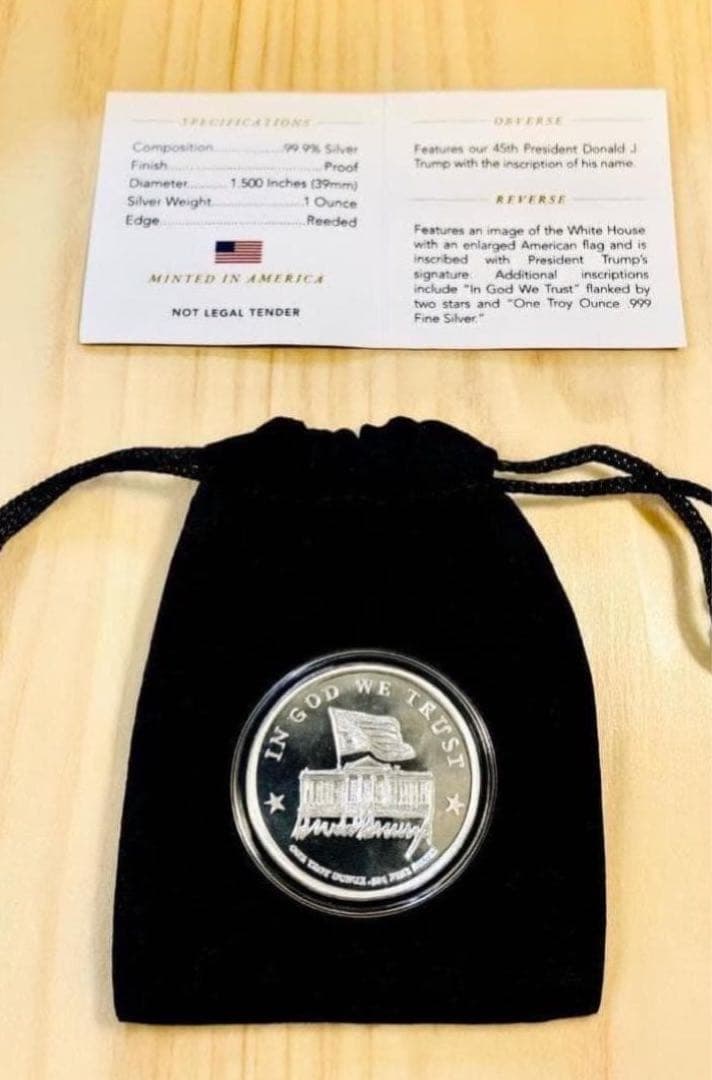 シルバー トランプ 純銀 1oz 99.9% 公式 初版 記念