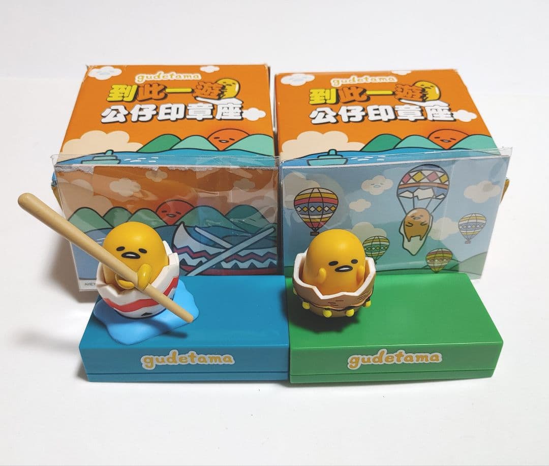 ぐでたま 台湾 ファミマ フィギュア付きスタンプ台 メモスタンド メッセージ紙