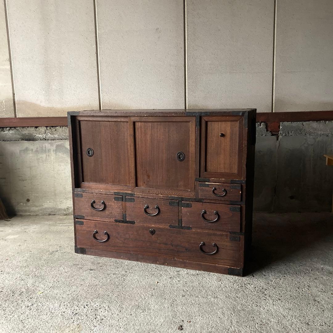 古道具　舟屋箪笥　骨董家具