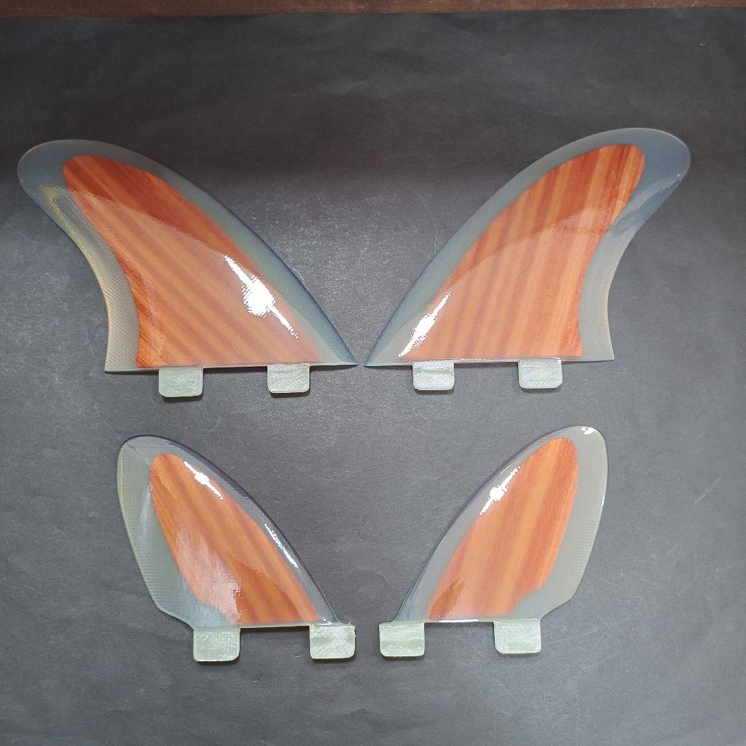 ウッドコア　クワッドフィン　ダークウッド　FCS対応 フィン