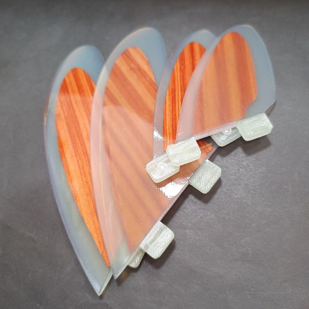 ウッドコア　クワッドフィン　ダークウッド　FCS対応 フィン