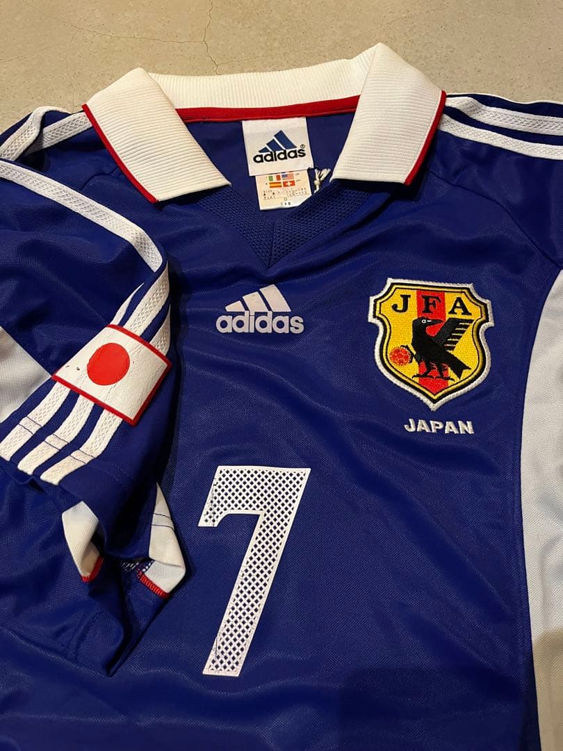 サッカー　日本代表　公式ユニホーム　選手着用　7番　中田英寿　2000年