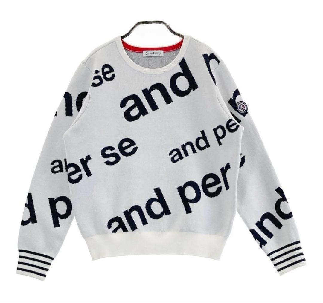 and per se ロゴプリントセーター Mサイズ