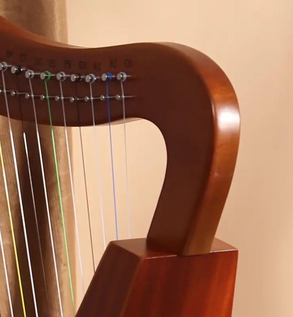 【値下げ】19弦ハープ 木製 弦楽器 インテリア 撮影小道具