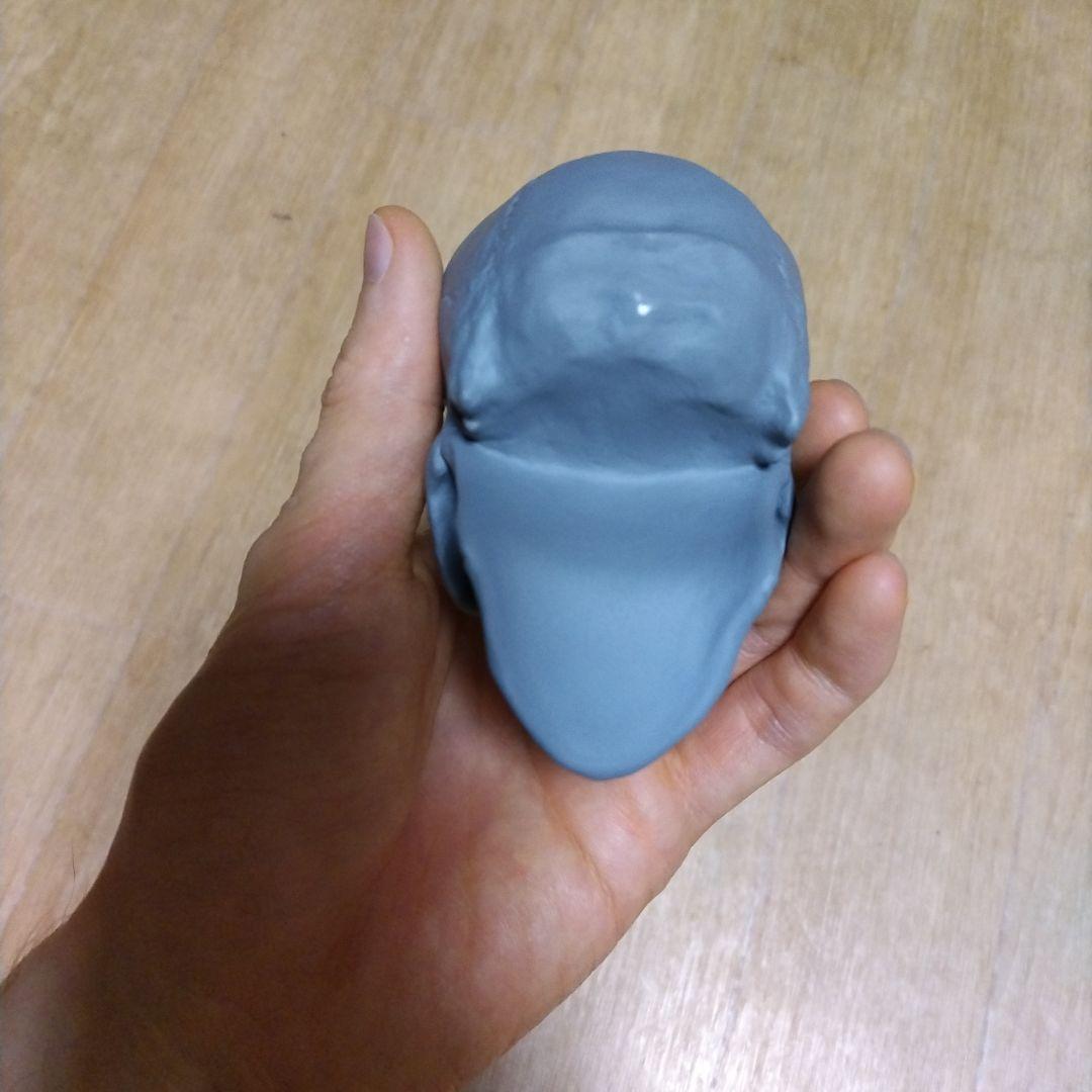 ドクロ＆ポリヘドロンマン　人体　フィギュア　頭蓋骨　美術　アナトミー