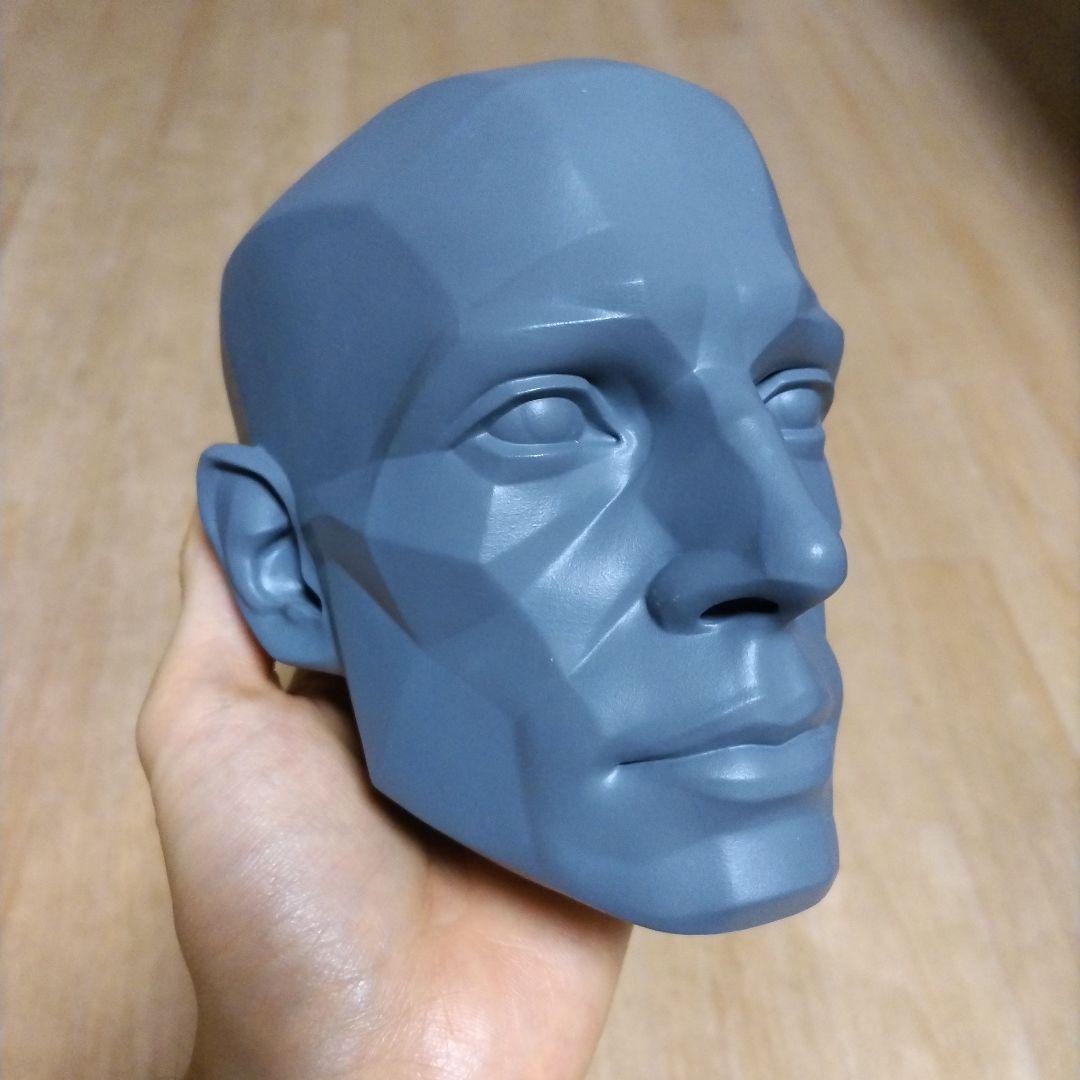 ドクロ＆ポリヘドロンマン　人体　フィギュア　頭蓋骨　美術　アナトミー