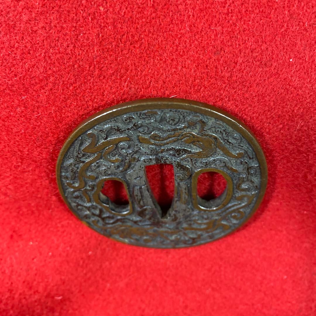 B–11 鍔　つば　武具　銅製　装飾品　アンティーク　美術品　工芸品　刀装具