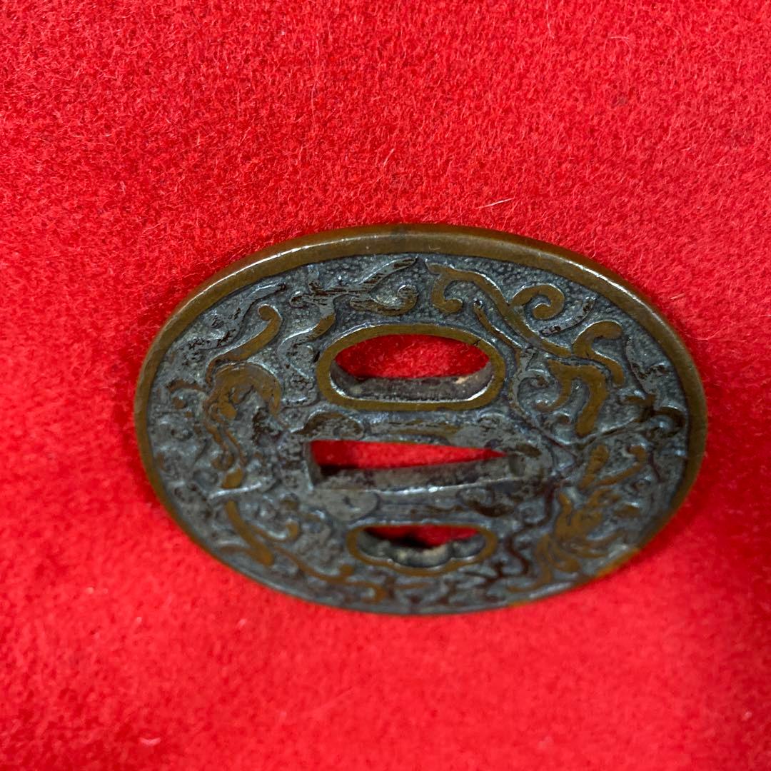 B–11 鍔　つば　武具　銅製　装飾品　アンティーク　美術品　工芸品　刀装具